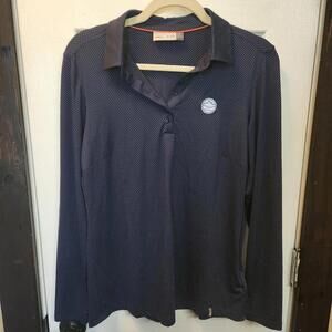 KJUS Women's Navy Blue Long Sleeve Eve Polo Shirt -Size M (38)